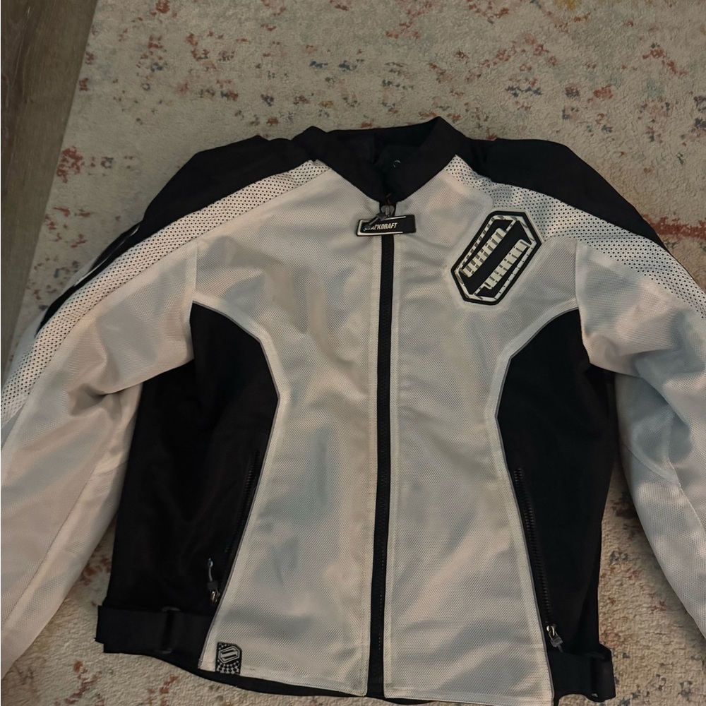 Black and White Motorcycle Jacket